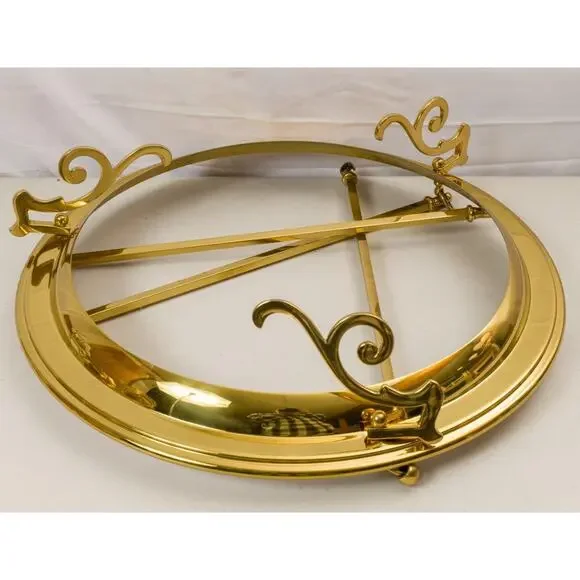 Alabaster Brass Hanging Bowl Chandelier Lightolier